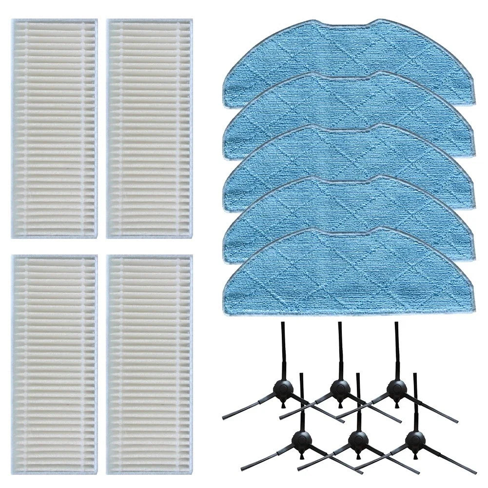 Mop Cloth and Side Brush Replacement Set for XPlorer S135 S140 (RR91C5WH)
