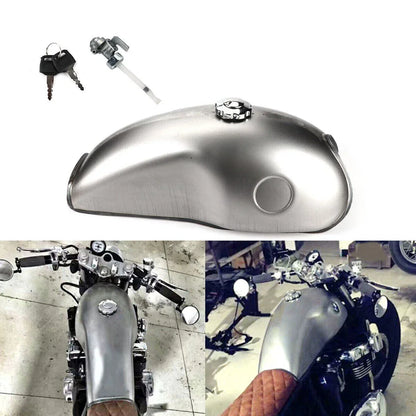 2.6 Gallon Unpainted Gas Fuel Tank for Motorcycle Cafe Racer