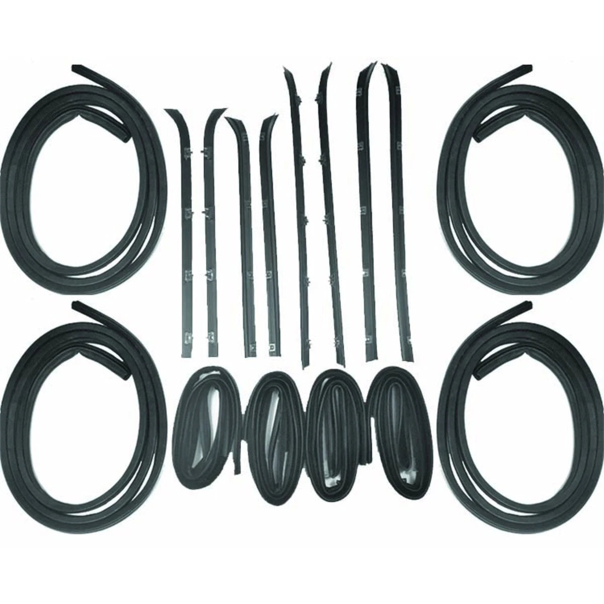 Set of 16 Window Channel Weatherstrip Seals for (KG1009-16)