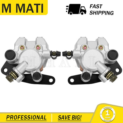Set of 2 Front Brake Calipers & Pads for Yamaha Blaster YFS200 (2003–2006)