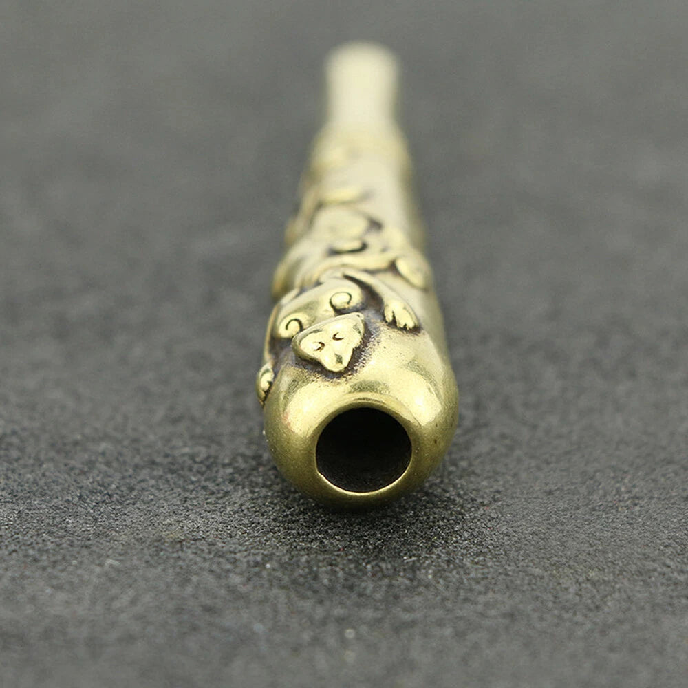 Brass Vintage Animal Pattern Pipe Cigarette Holder