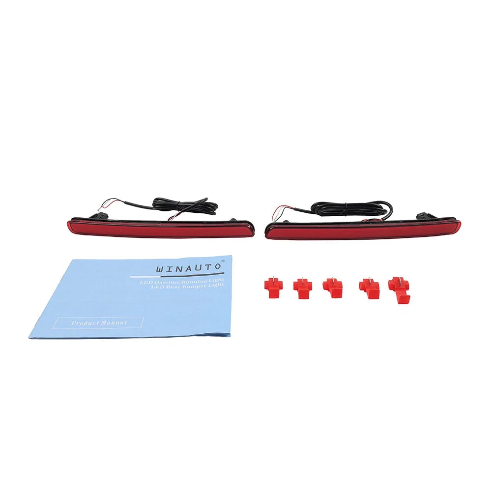 2X Red Rear Bumper Tail Light Brake Lamp for Toyota Corolla (2019–2022)