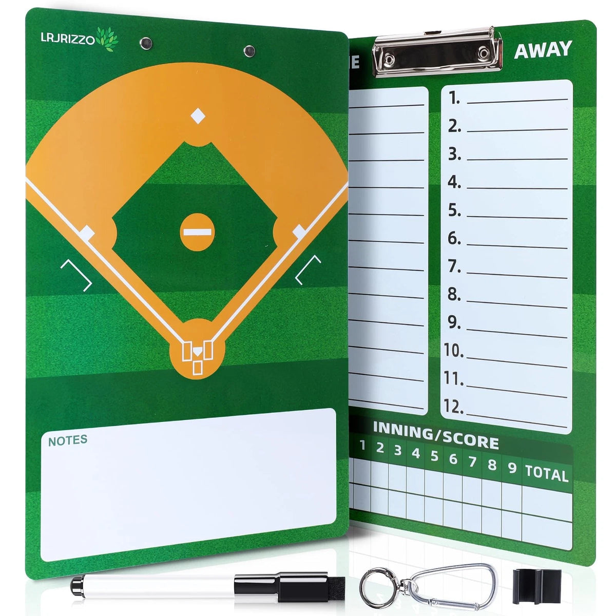 Set of 2 Baseball Dry Erase Coaching Clipboards