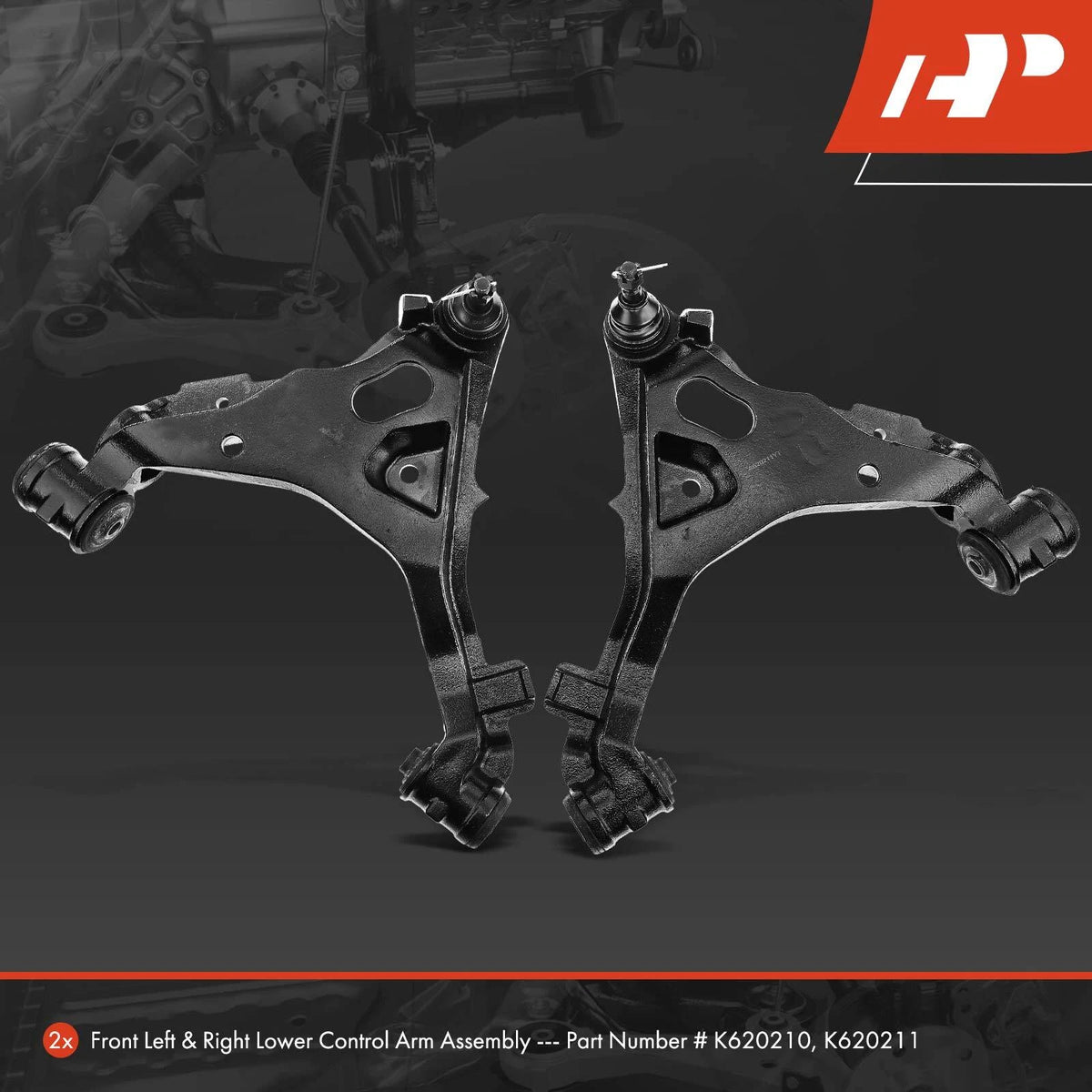 2X Front Lower Control Arm with Ball Joint for Ford F-150 F-250 (1997–2003)