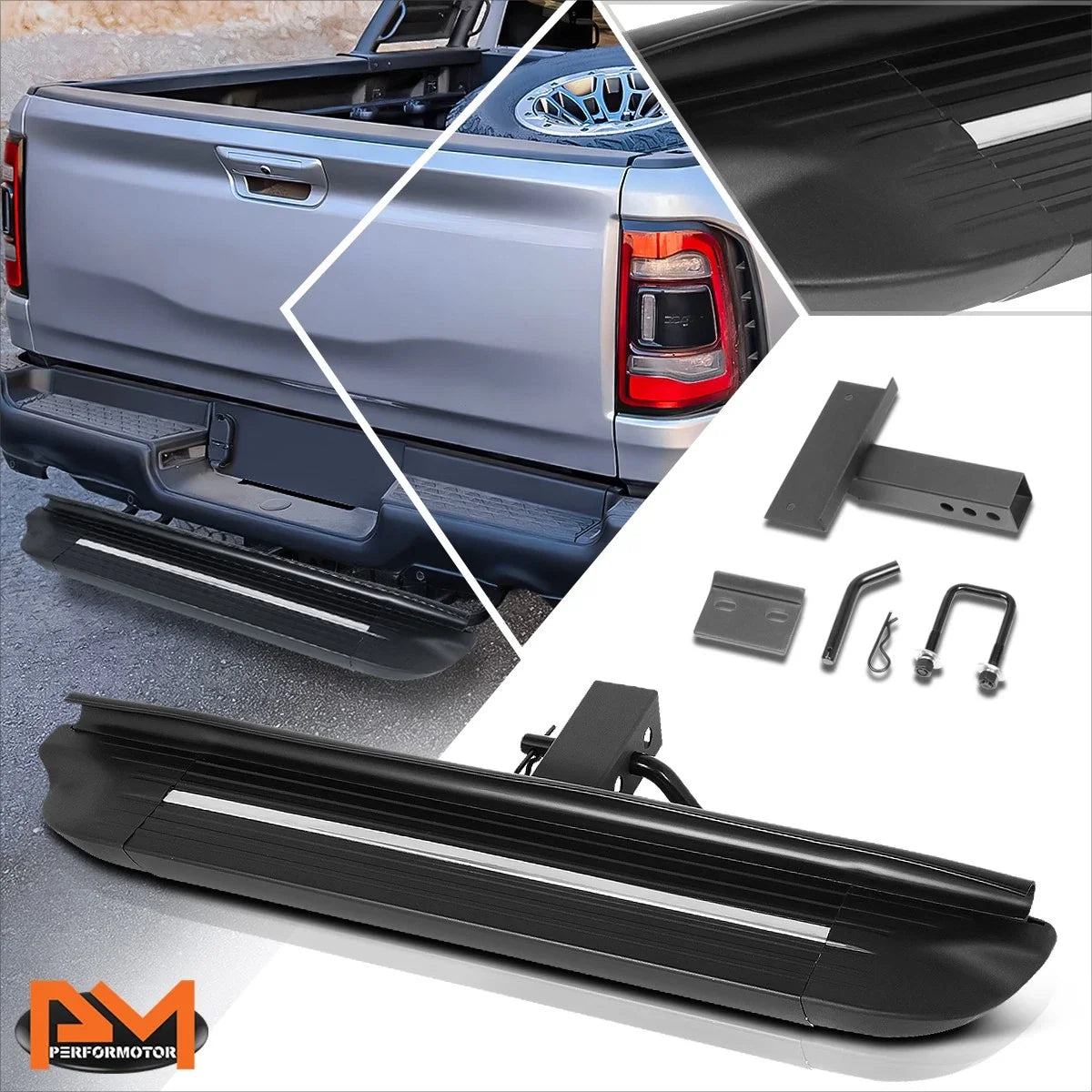27" Trailer Towing Rear Hitch Step Bar for Universal Fit (2" Receiver)