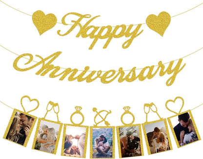 Happy Anniversary Party Decorations Banner and Photo Banner