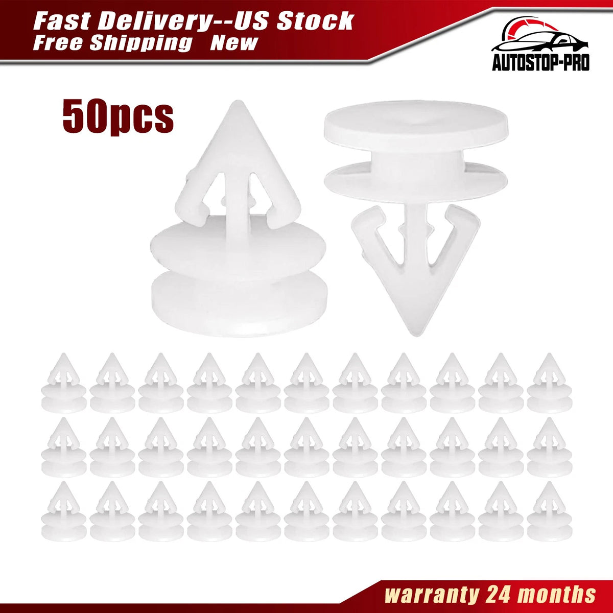 50x Door Trim Applique Clips for Chevrolet Silverado 1500 2500HD (2019–2021) 11602522
