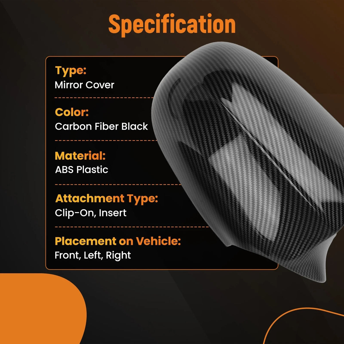 Side Wing Mirror Cover Caps for BMW 3 Series E90 E91 (2008–2011) 51167205291