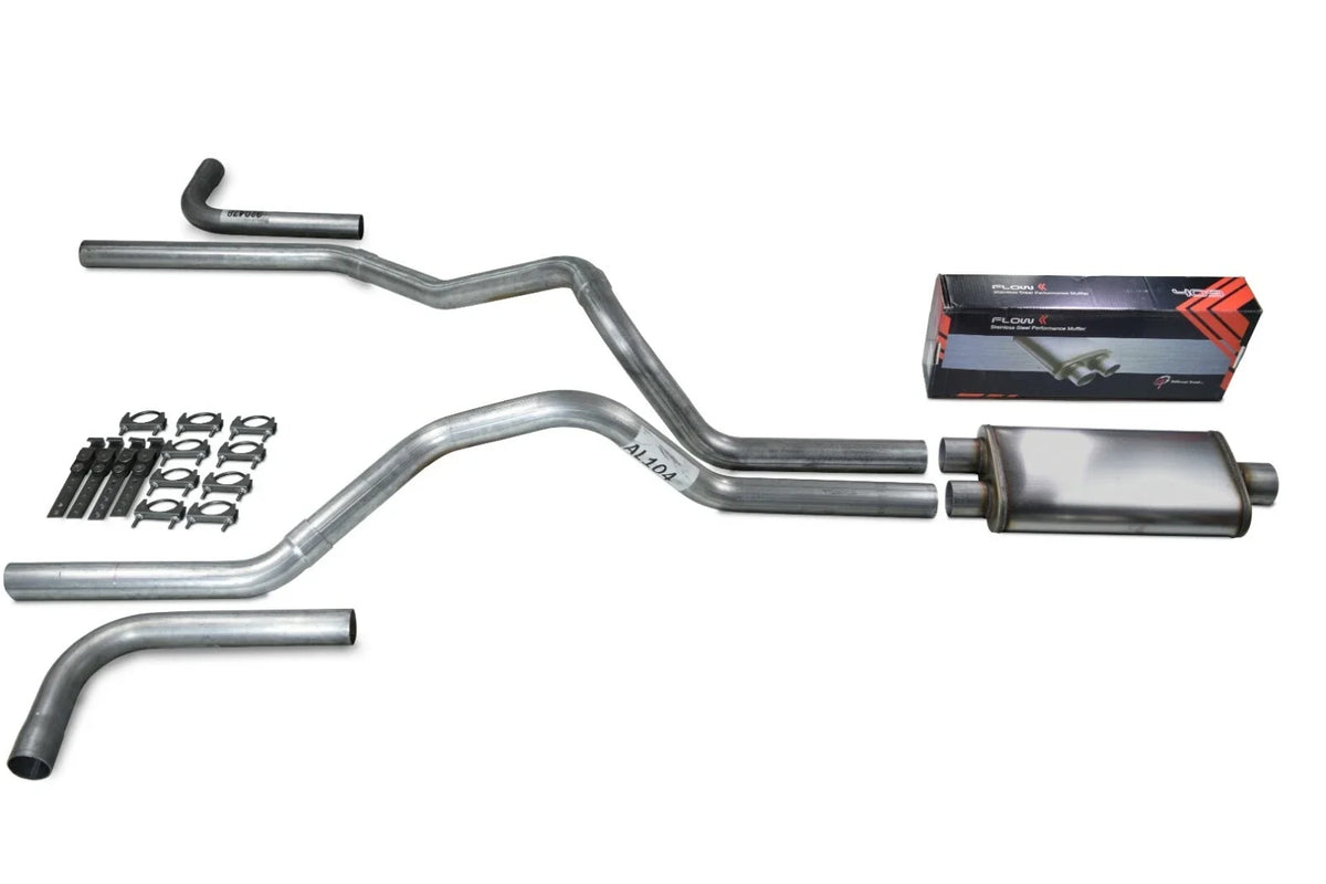 2.5" Dual Exhaust Kit for Ford F-150 (1998–2003) - Flow II Stainless Muffler