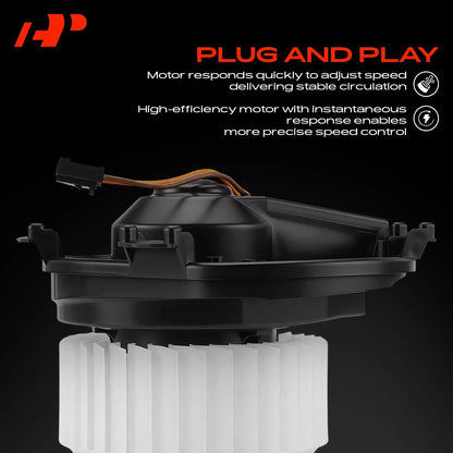 HVAC Blower Motor w/Wheel Assembly for Mercedes-Benz C117 CLA250 (2014–2019) - 2469061601, A2469061601, PM5166