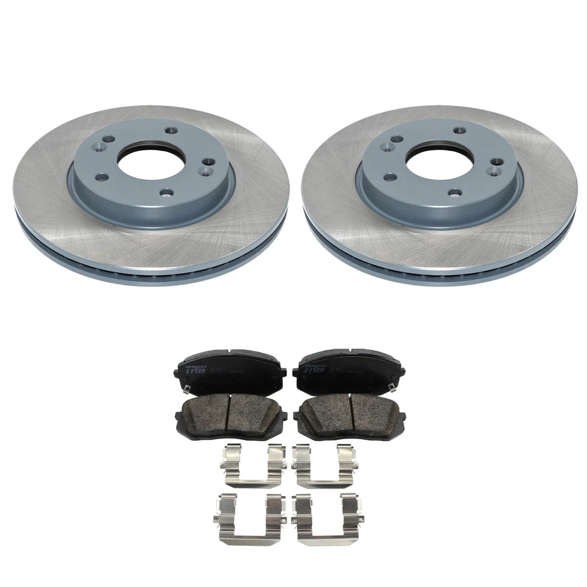 DuraGo Front Rotors & TRW Pro Ceramic Disc Brake Pads Kit for Kia Seltos (2021)