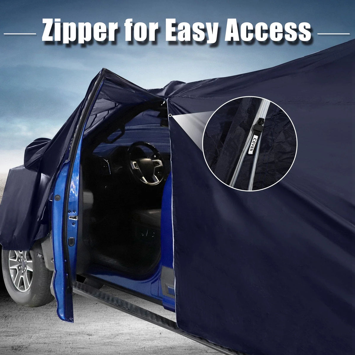 SUV Car Cover for Chevrolet Tahoe (2007–2024) Sun Protection 190T PU Navy Blue