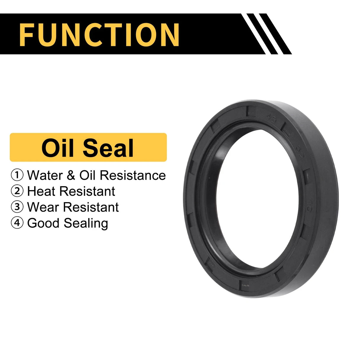 Set of 5 Oil Seal Rotary Shaft Seal NBR Rubber 45x62x10mm