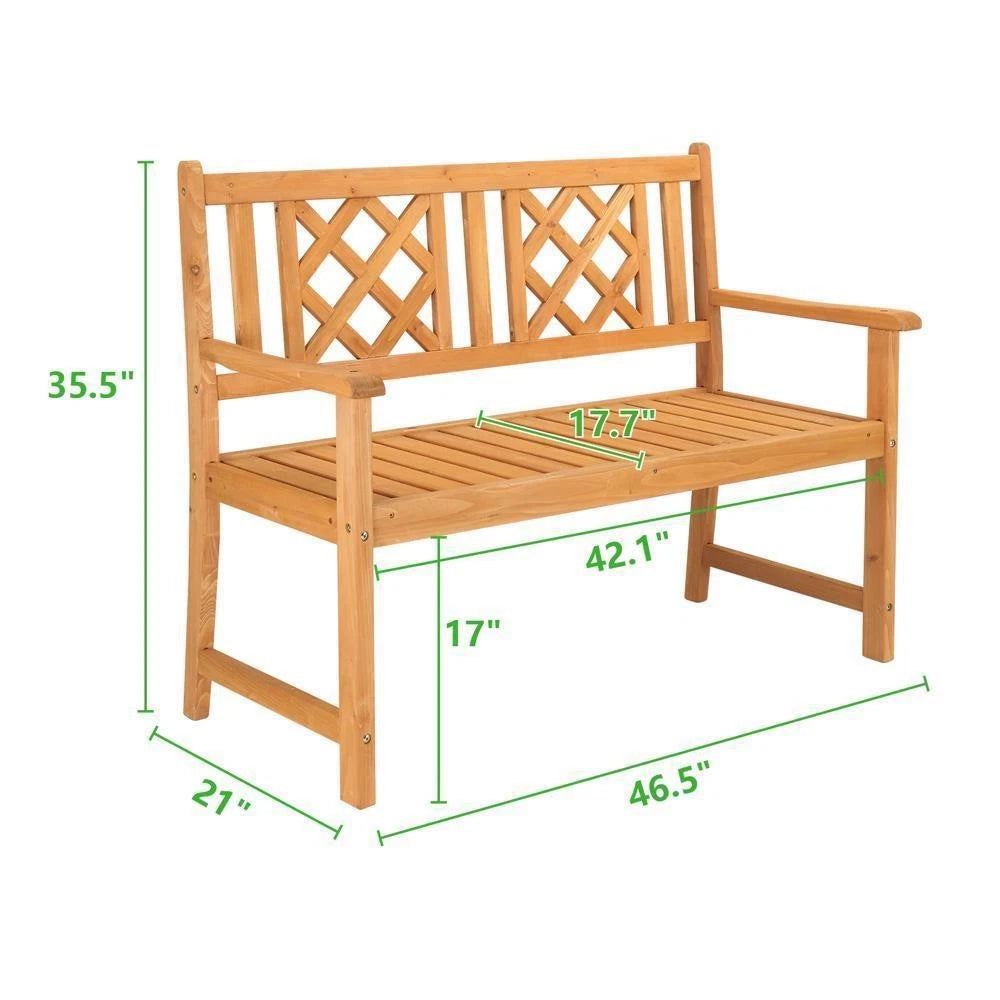 2X Garden Bench Loveseat for Patio Outdoor Seating