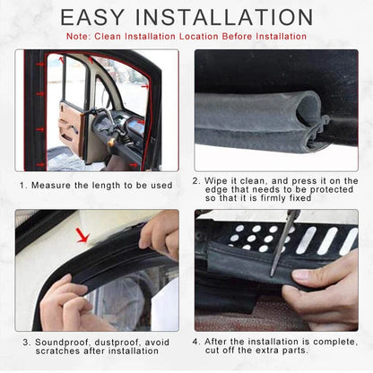 Rubber Weather Strip Seal for Auto Door Window Lock Trunk Hood Edge (20FT)