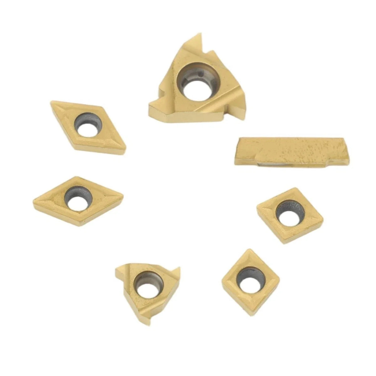 Set of 7 CCMT060204 Inserts for 12mm Shank Bar Bore