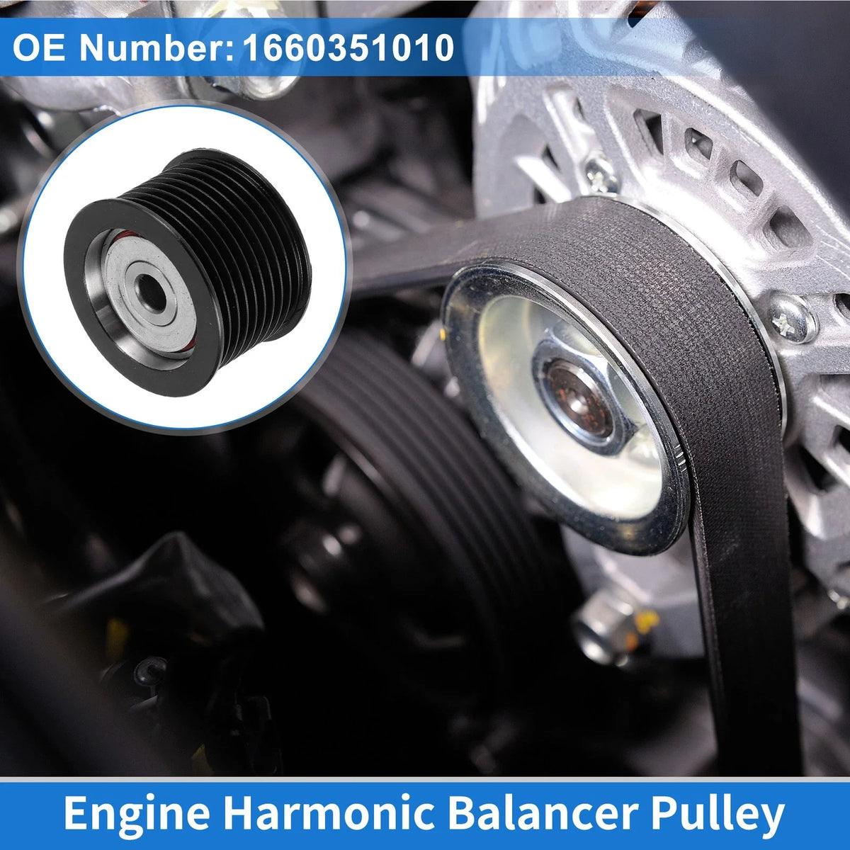Drive Belt Idler Pulley for Lexus LX570 (2008–2011, 2013–2019) No. 1660351010