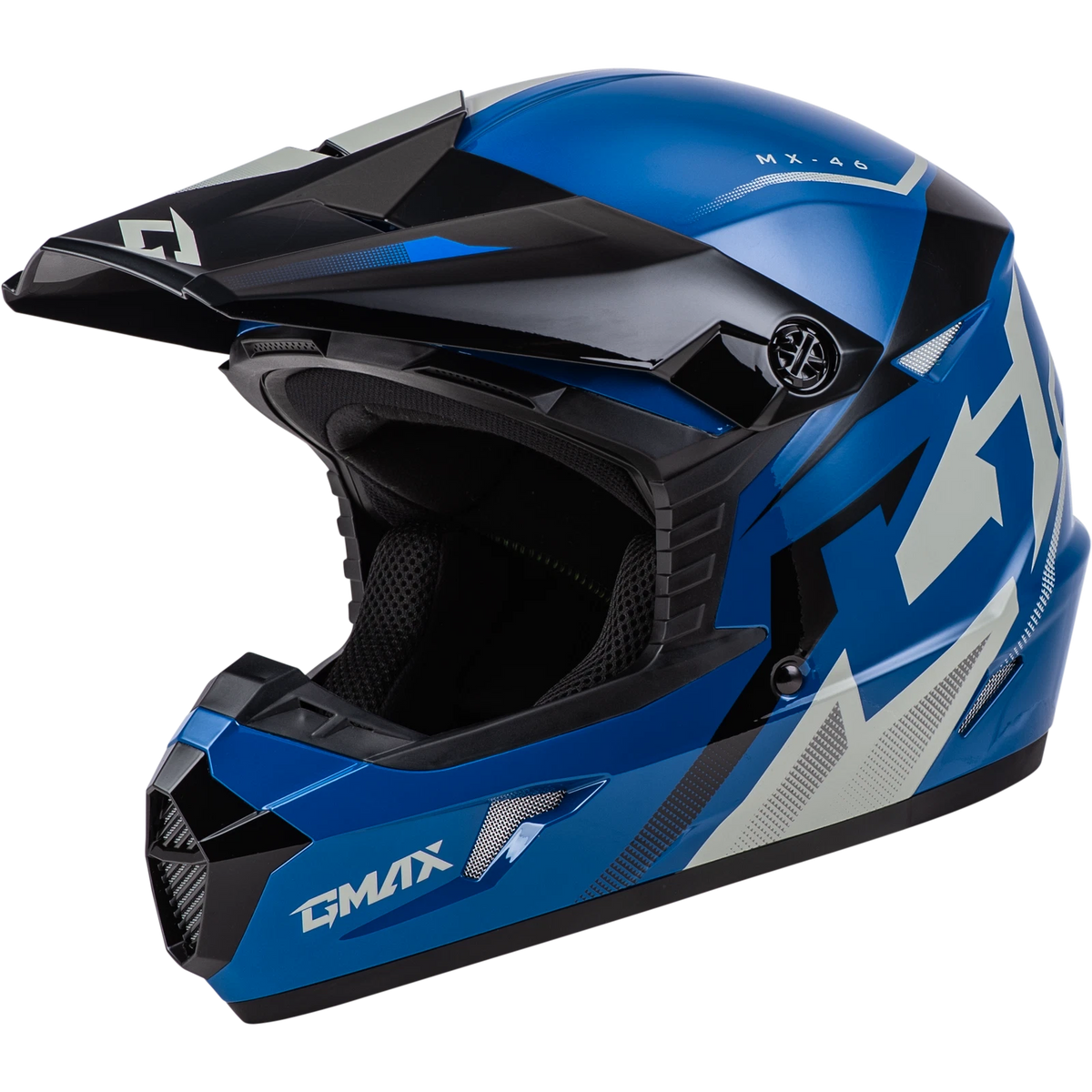 Youth MX-46 Compound Helmet for Youth Medium (D3464431) - Blue/Black/Grey