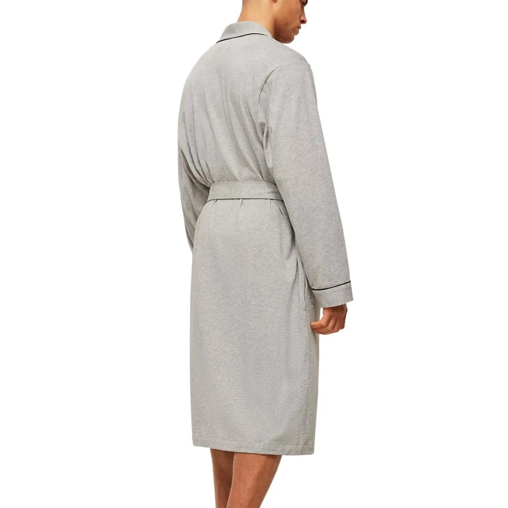 Men's Lightweight Hooded Cotton Bathrobe Kimono Spa Robe