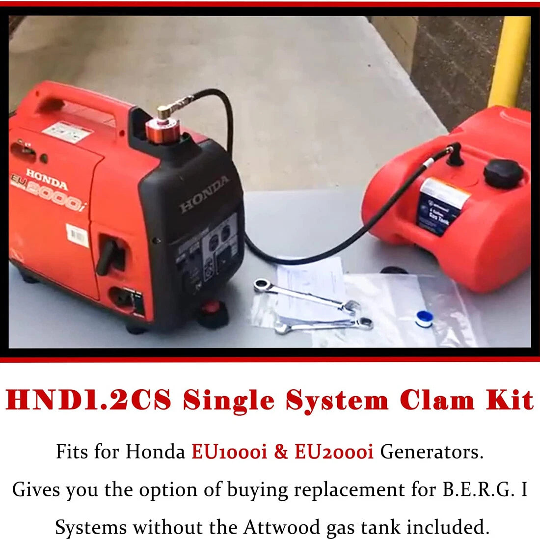 Single System Clam Kit for Honda EU1000i EU2000i Generator