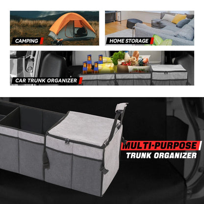 3-in-1 XXL Collapsible Trunk Organizer Bin for Car SUV