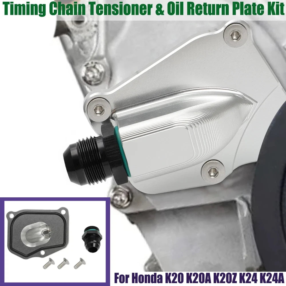 K Series K20 K24 Timing Chain Tensioner Oil Return Plate Cover Kit