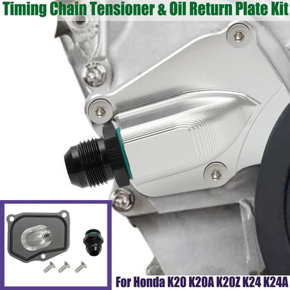 K Series K20 K24 Timing Chain Tensioner Oil Return Plate Cover Kit