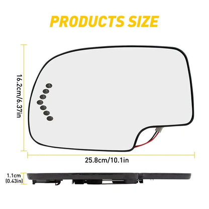 Heated Turn Signal Mirror Glass Driver Side for Cadillac Chevy GMC (2003–2007)