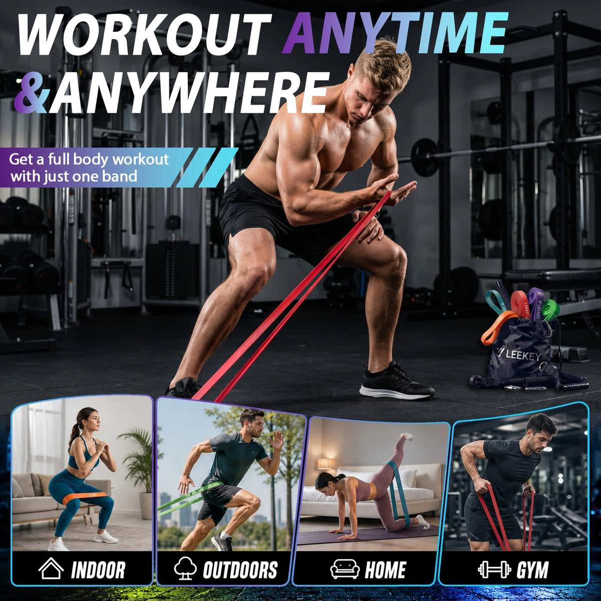 Resistance Bands for Exercise (5-125LB)