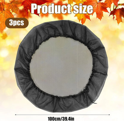 3X 39in Rain Barrel Mesh Cover for Water Collection Buckets