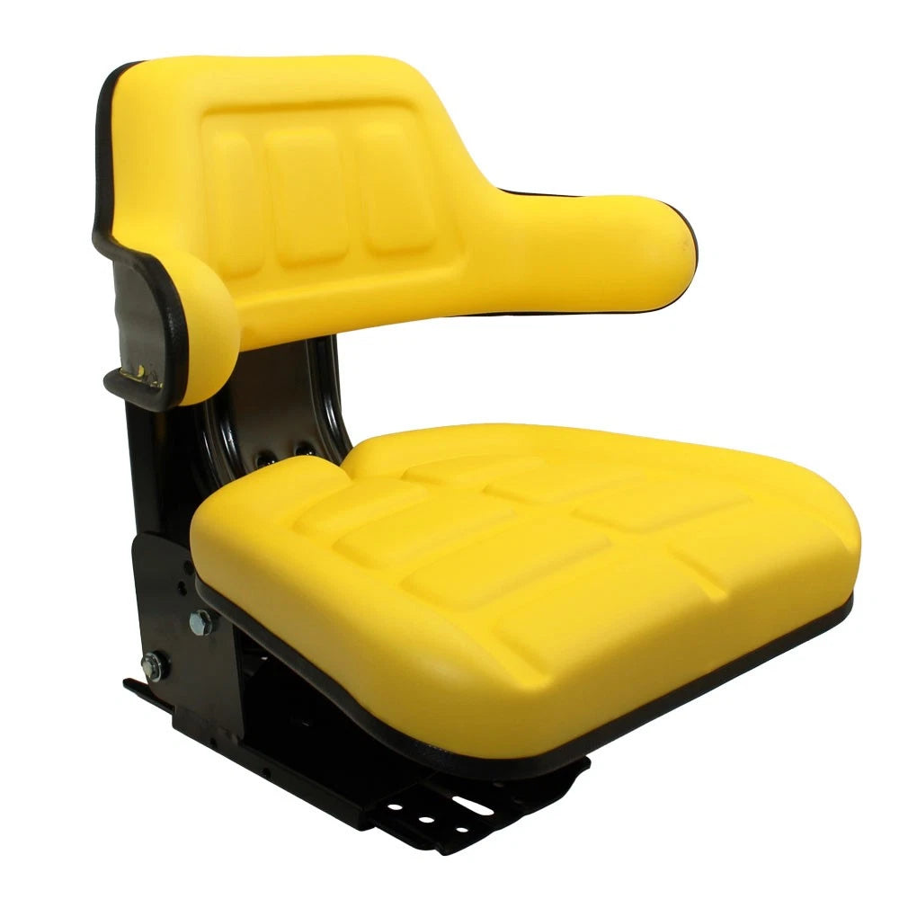 Yellow Vinyl Tractor Seat for John Deere JD 1020, 2755, 2940 (Fits)
