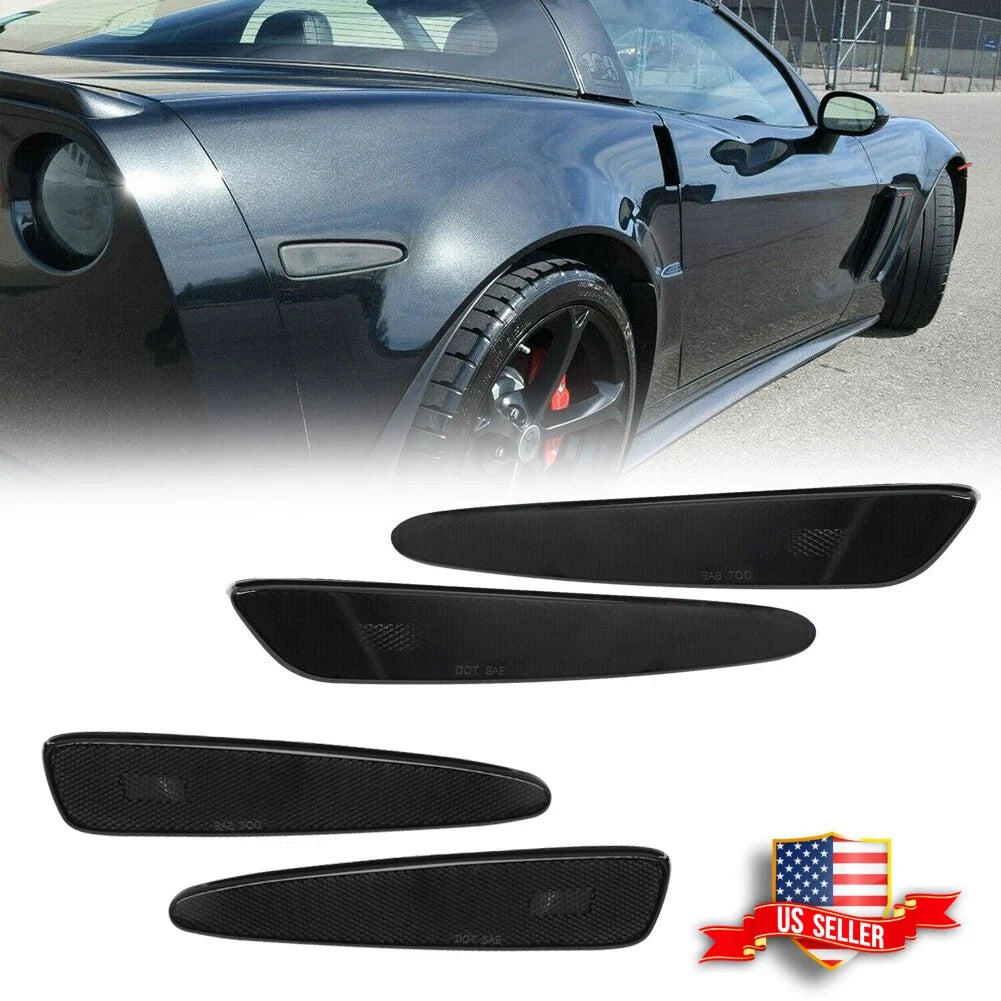 Smoked Lens Side Marker Housings for Chevrolet C6 Corvette (2005–2013)
