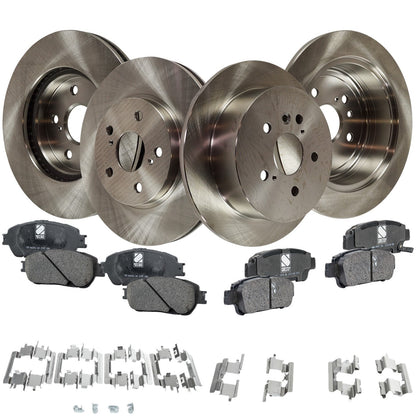 Brake Disc Rotors and Pads Kit for Toyota Sienna (2004–2010)