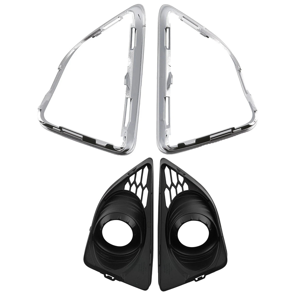 Chrome Fog Light Grille Cover for Ford Fusion (2010–2012) Driver Passenger Side