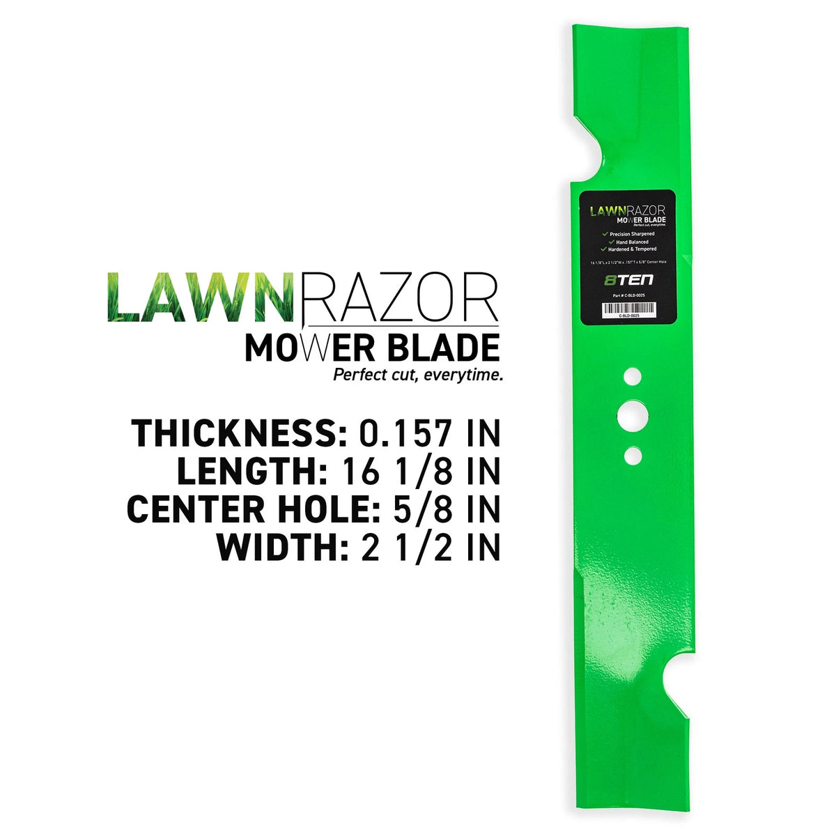 2-Pack LawnRAZOR Mower Blade for Great Dane GD2348 GD2044 GD1840 (04919100, 04920600, 103-6518, 539100340)