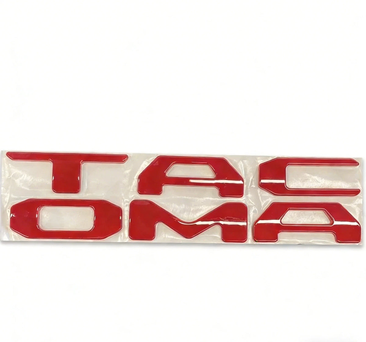 Tailgate Emblem for Tacoma (2024–2026) Gloss Red 3D Badge Replacement