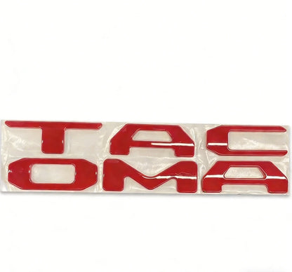 Tailgate Emblem for Tacoma (2024–2026) Gloss Red 3D Badge Replacement