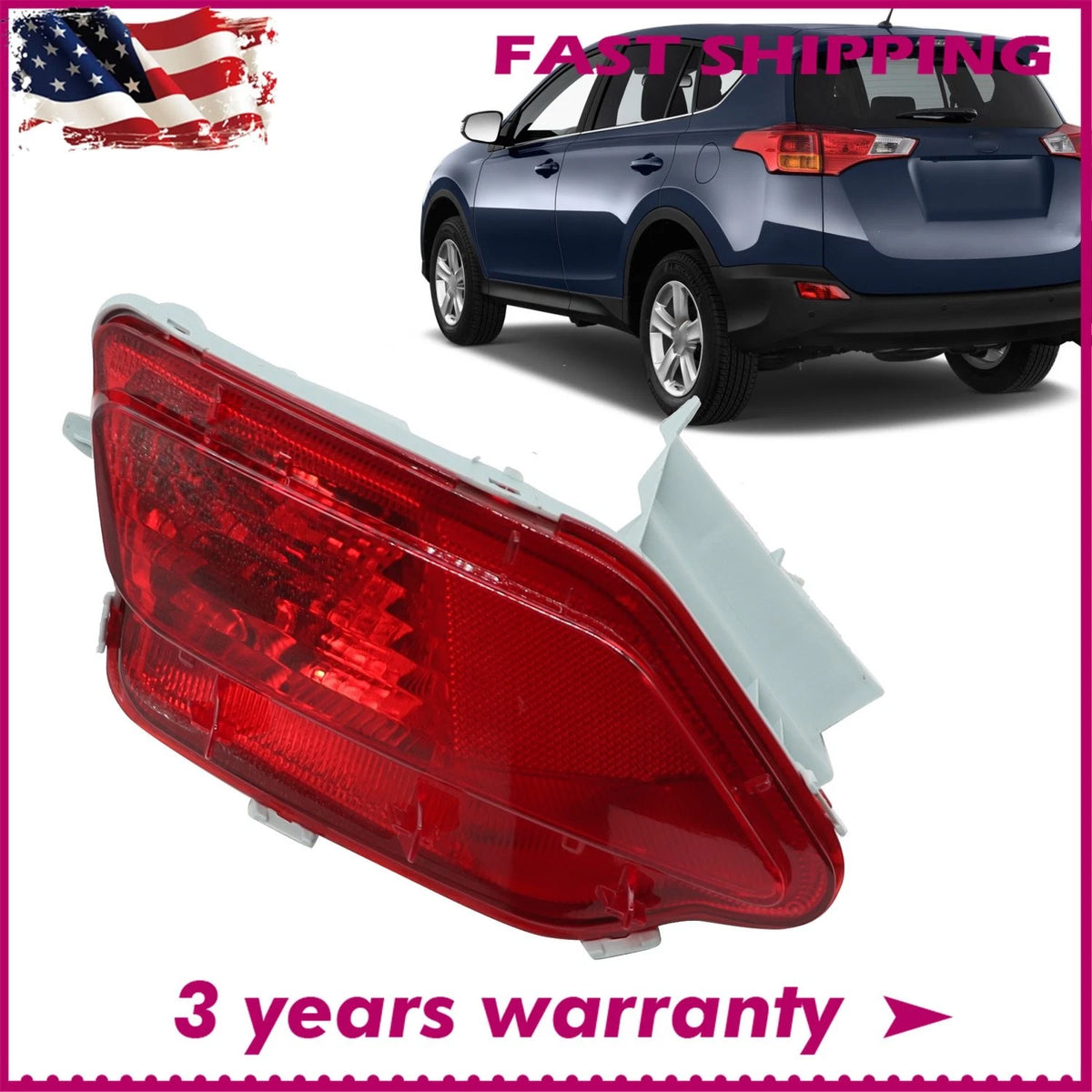 Left Driver Rear Bumper Light Reflector for Toyota RAV4 (2013–2015) 814900R010, TO1184107