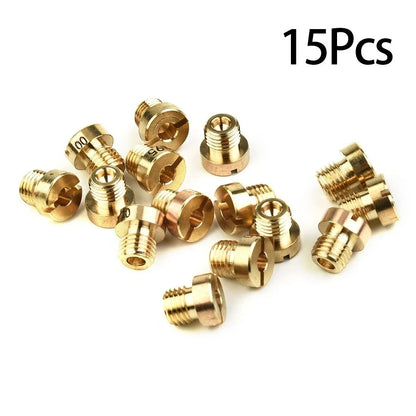15pc Main Jet Nozzle Set for Dellorto Carburetors (12mm-17.5mm)