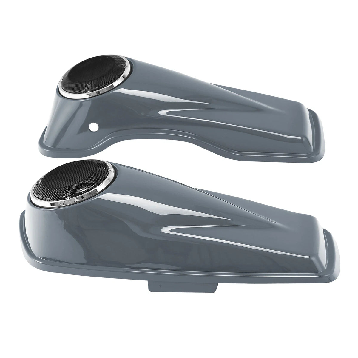 6.5" Speaker Hard Saddlebags Lids for Harley Street Glide (2014–2024) Gunship Gray
