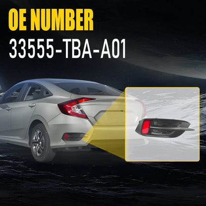 Rear Bumper Reflector Bezel Cover Molding Left for Honda Civic Sedan (2016–2021)