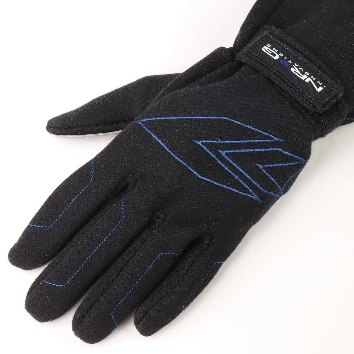 Pair of NRG Innovations XLarge Full Finger Leather Racing Gloves GS-500BK