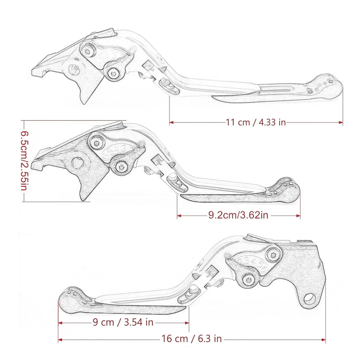 Adjustable Clutch Brake Lever for Honda CRF1100L Africa Twin (2022–2024) b5