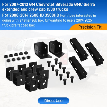 2.5" Rear Seat Lift Kit for Chevy Silverado GMC Sierra (2007–2014)