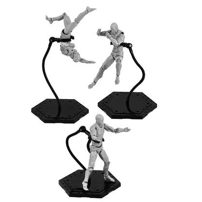 2Pcs Action Figure Stand with Adjustable Metal Support Arm