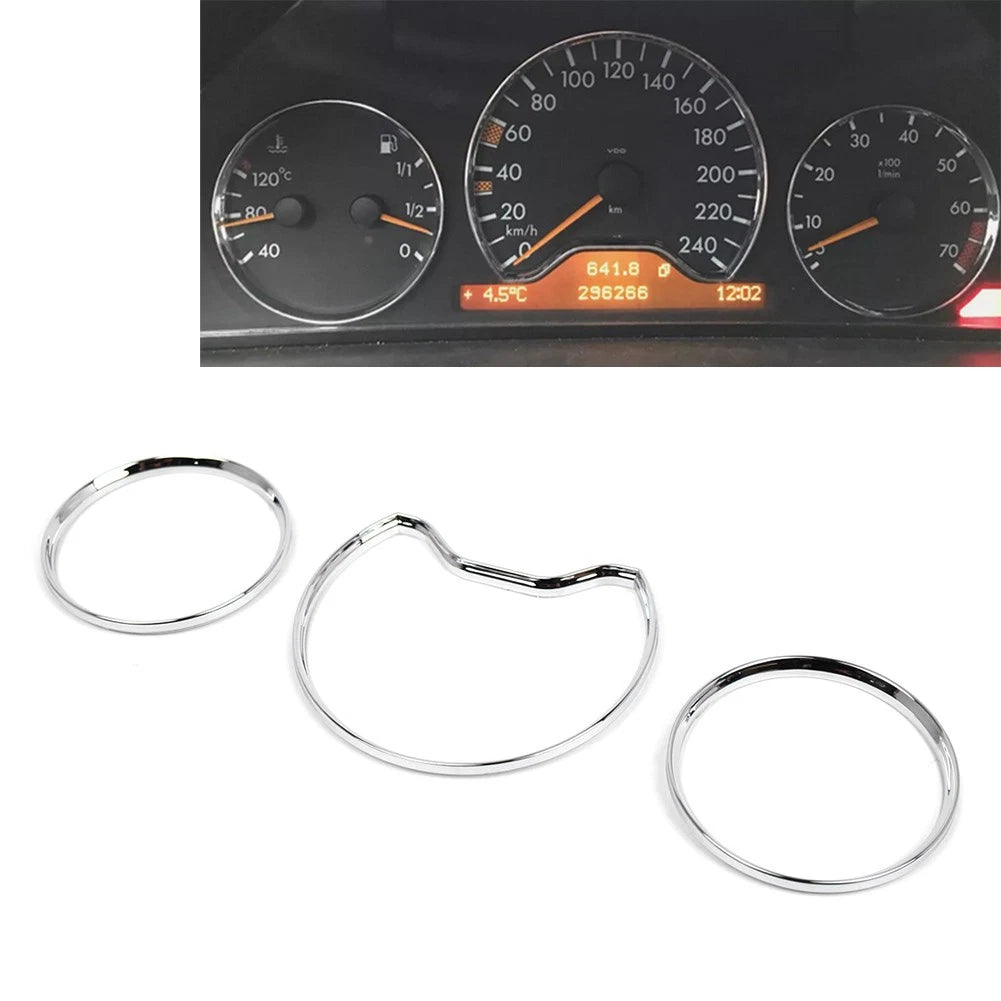 Speedometer Gauge Dial Rings Bezel Trim for Mercedes Benz C E CLK Class