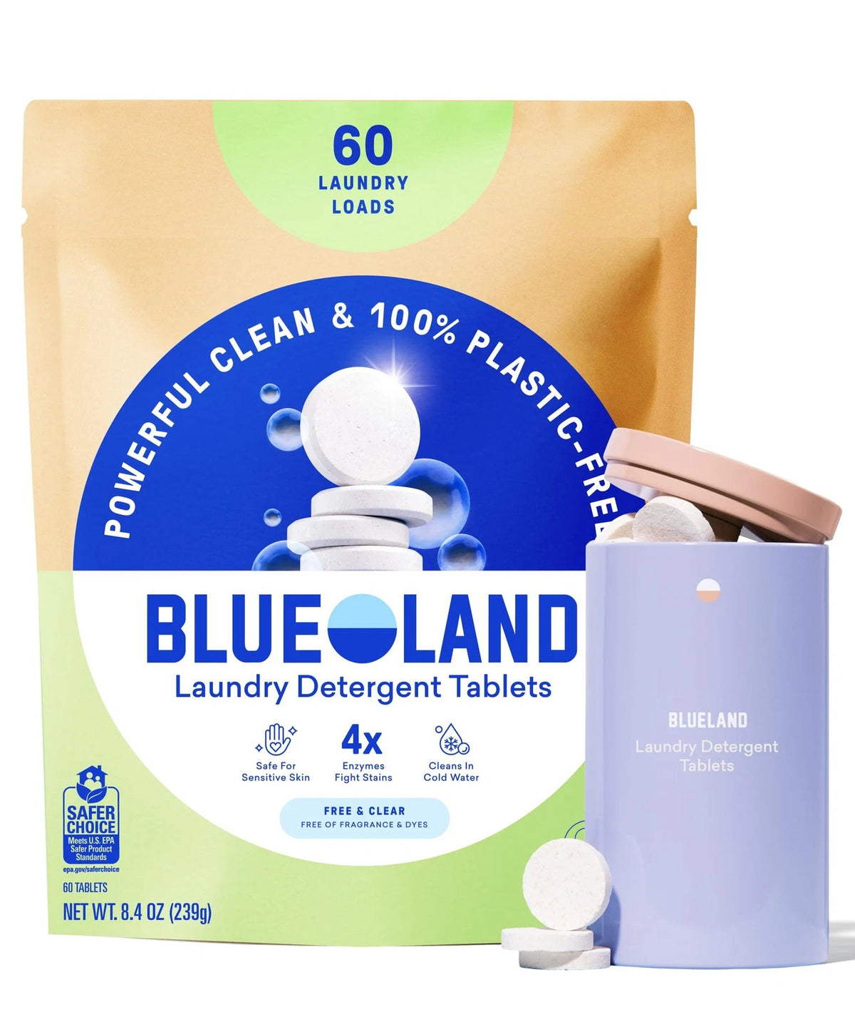60 Count Laundry Detergent Tablets for Home Use (Pack of 1)