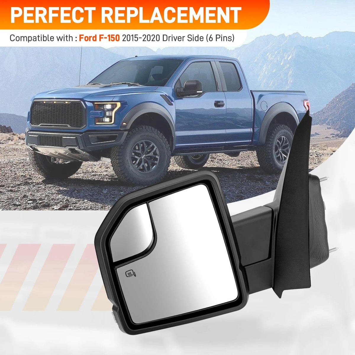 Left Driver Side Rear View Door Mirror Assembly for