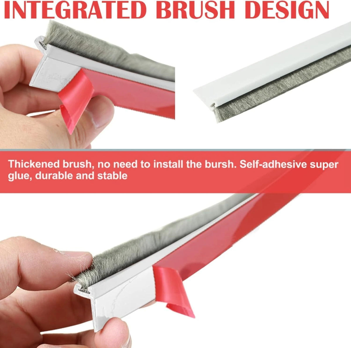 Door Sweep for Bottom of Door, 39.2" L with Brush (Universal Fit)
