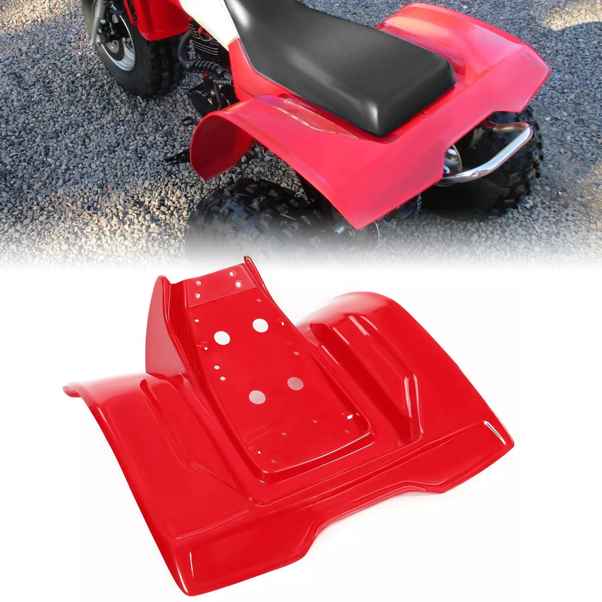 ABS Plastic Rear Fender for Honda ATC200X (1983–1985) - Red